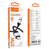 Кабель HOCO X110 Type-C (m)-Lightning (m) 1м 3.0A 27W нейлон черный (1/31/310)