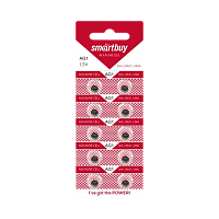 Батарейка Smartbuy G1/LR621/LR60/364A/164 BL10 Alkaline 1.5V (10/100/2000)