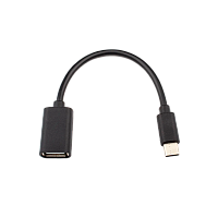 Переходник Atcom Type-C (m)-USB (f) 0.1м ПВХ черный (1/10/500)