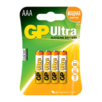 Батарейка GP ULTRA LR03 AAA BL4 Alkaline 1.5V (4/40/320) R