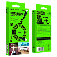 Кабель Borofone BX31 USB (m)-Lightning (m) 1м 2.4A силикон черный