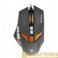 Мышь проводная Defender GM-1780 Warhead игровая USB черный (1/20) 