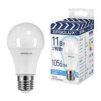 Лампа светодиодная Ergolux A60 E27 11W 4000К 172-265V груша (1/100)