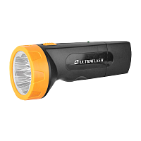 Фонарь туристический Ultraflash LED3827 0.7W 5LED от аккумулятора IP22 черный желтый (1/5/60)