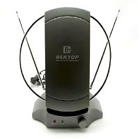 ТВ-Антенна комнатная Вектор AR-031 активная с питанием с усилителем DVB-T/T2 (1/10)