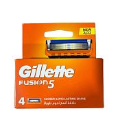 Сменные кассеты Gillette "FUSION" 5 лезвий 4шт. (цена за 1 шт) (4/40) 