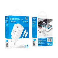 Сетевое З/У GFPower S72P-TL Type-C 20W QC3.0 с кабелем Type-C-Lightning белый (1/30/180) 