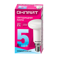 Лампа светодиодная ОНЛАЙТ Рефлекторная R50 5W E14 холодный свет