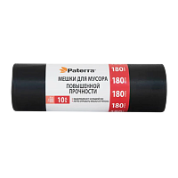 Мешки для мусора Paterra 180л 40мкм ПВД 10шт. (1/12)