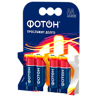Батарейка Фотон LR6 AA BL4 Alkaline 1.5V (4/40/480) 