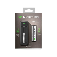 З/У для аккумуляторов GP L111 Li-ion 1 слот + 1x18650 2600mAh (1/24)