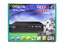 Приставка для цифрового ТВ Орбита A8000 DVB-T/T2 металл черный (1/60)
