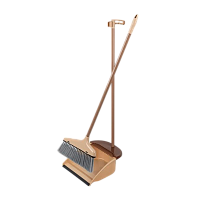 Щетка для пола Рыжий кот MINI с совком бежевый (1/12)