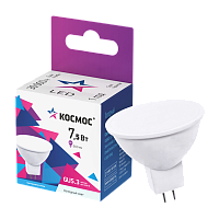 Лампа светодиодная Космос JCDR GU5.3 7.5W 6500К 220V софит (1/10/80)