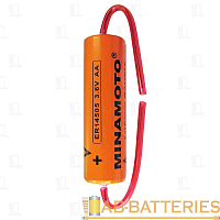 Батарейка Minamoto 14505 Shrink 1 Li-SOCl2 3.6V 2400mAh с выводами (1/38)