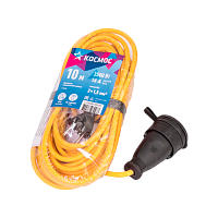 Удлинитель Космос УХ16 1р.Б/З 16A 10.0м ПВС 2x1.5мм² (1/10)