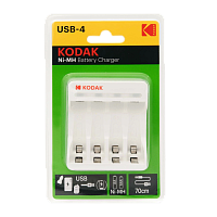 З/У для аккумуляторов Kodak C8002B AA/AAA 4 слота+USB (1/6/24)
