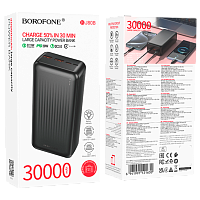 Внешний аккумулятор Borofone BJ80B 30000mAh 3.0A 22.5W 2USB+Type-C+microUSB PD,QC черный (1/30)