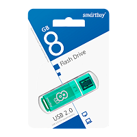 Флеш-накопитель Smartbuy Glossy 8GB USB2.0 пластик зеленый