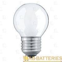 Лампа накаливания General Electric E27 60W 230V шар 45мм матовая