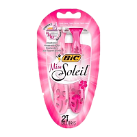 Бритва одноразовая BIC "Miss Soleil Pink" 3 лезвия 2шт. (1/10)