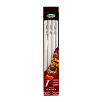 Набор плоских шампуров "ПИКНИЧОК", толщина 1,5мм, 60см, ширина 1см, 6шт. в бл + картон. упак. (1/18)