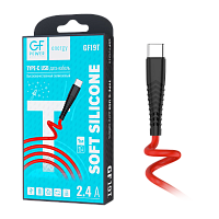 Кабель GFPower 19T USB (m)-Type-C (m) 1м 2.4A силикон красный (1/120/480)