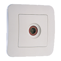 Розетка TV Makel Lillium Natural 1гн. белый 55007M (1/12)