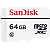 Карта памяти microSD SanDisk High Endurance 64GB Class10 20 МБ/сек с адаптером