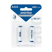 Аккумулятор бытовой Smartbuy HR03 AAA BL2 NI-MH 600mAh (2/24/240)