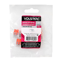 Строительно-монтажная клемма Volsten V02-9W-221-412 2 пр. до 4 мм, 32А, 450 В, 10 шт., оранжевый