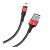Кабель HOCO X26 USB (m)-Type-C (m) 1.0м 2.0A нейлон черный красный (1/30/300)