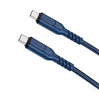Кабель HOCO X59 Type-C (m)-Type-C (m) 1м 3.0A 60W синий