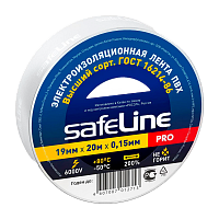Изолента Safeline 19мм*20м ПВХ белый (10/200)