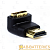 Переходник Smartbuy A111 HDMI (m)-HDMI (f) пластик угловой черный (1/1000)