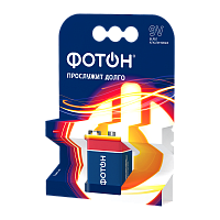 Батарейка Фотон Крона 6LR61 BL1 Alkaline 9V (1/10/60)