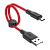 Кабель HOCO X21 Plus USB (m)-microUSB (m) 1.0м 2.4A силикон черный красный (1/28/168)