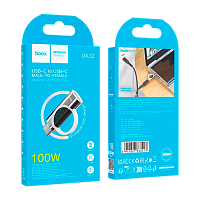 Переходник HOCO UA32 Type-C (m)-Type-C (f) дисплей серебряный