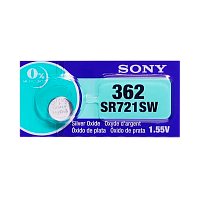 Батарейка Sony 362 (SR721SW) BL1 Silver Oxide 1.55V (10/100/1000)