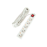 Удлинитель Прогресс Standard 5р.С/З 10A 7.0м с выкл. 3x1мм² белый (1/20)