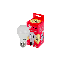 Лампа светодиодная ЭРА A60 E27 10W 2700К 220-240V груша (1/10/100)