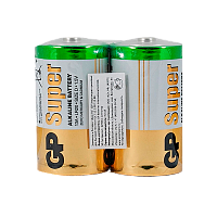 Батарейка GP Super LR20 D Shrink 2 Alkaline 1.5V (2/20/120)