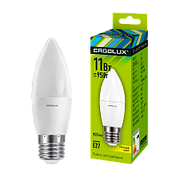 Лампа светодиодная Ergolux C35 E27 11W 3000К 172-265V свеча (1/10/100)