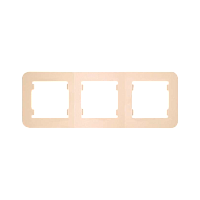 Рамка Makel Lillium 3пост. кремовый 71213 (1/20)