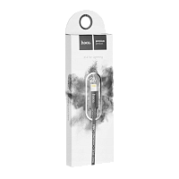 Кабель HOCO X14 USB (m)-Lightning (m) 2м 1.7A нейлон черный (1/33/330)