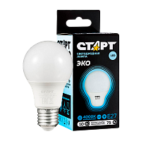 Лампа светодиодная Старт GLS E27 10W 4000К 220V груша Black матовая (1/10/100)