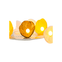 Гирлянда Космос Цветы 10LED 1,35+0,3м красная гамма белый теплый (1/12)