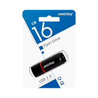 Флеш-накопитель Smartbuy Crown Compact 16GB USB2.0 пластик черный