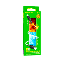 Кабель Borofone BX86 USB (m)-Lightning (m) 1м 2.4A силикон белый (1/360)