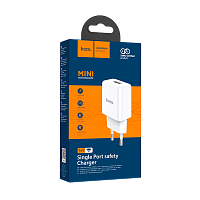 Сетевое З/У HOCO N9 1USB 2.1A с кабелем Lightning белый (1/12/120)